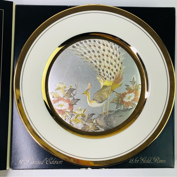 Limited Edition 18kt Gold Rims Collector Plate YOSHINOBU HARA 1983 Art of CHOKIN - Picture 6 of 8